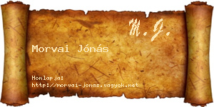 Morvai Jónás névjegykártya